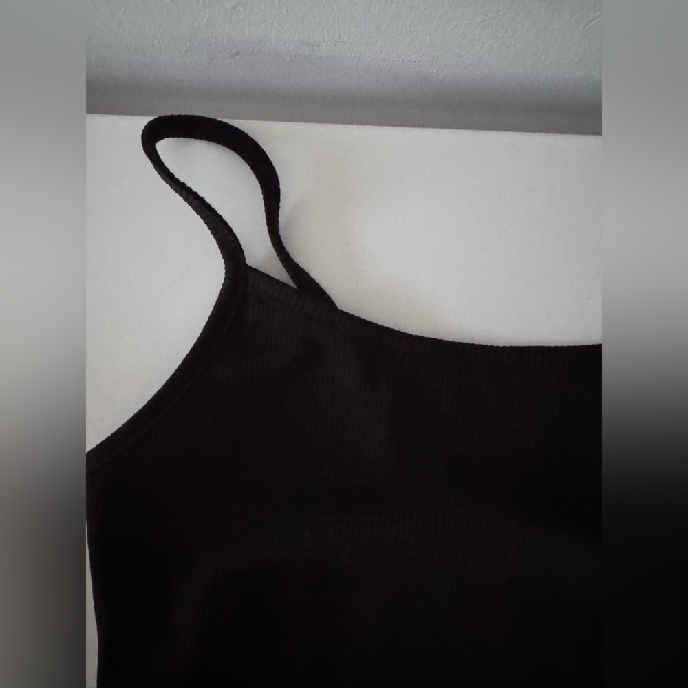 SHEIN SXY WOMENS SOLID COLOR SLIM FIT STRAP BODYSUIT IN BLACK SIZE SMALL NWOT - Picture 8 of 10